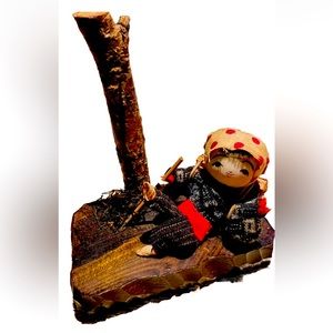 VTG kokeshi Japanese handmade Wooden figurine